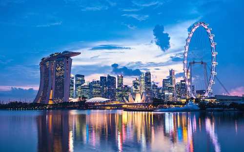 Autobus Hop-On Hop-Off di Singapore Autobus panoramico a Marina Bay a Singapore